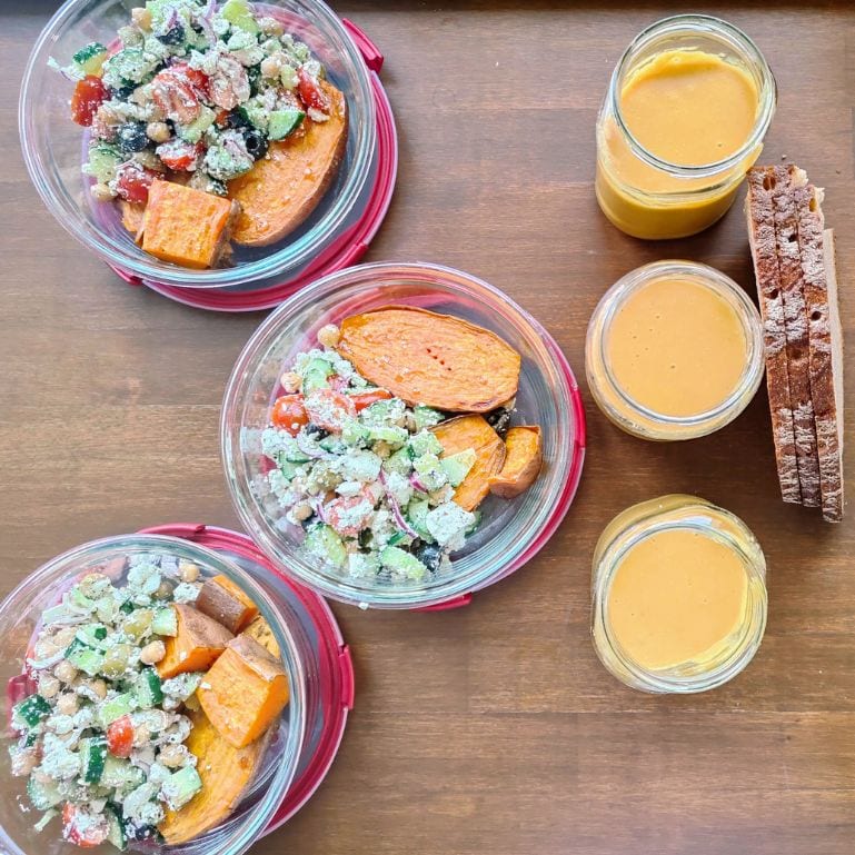 vegetarian sweet potato meal prep high protein - Article 1